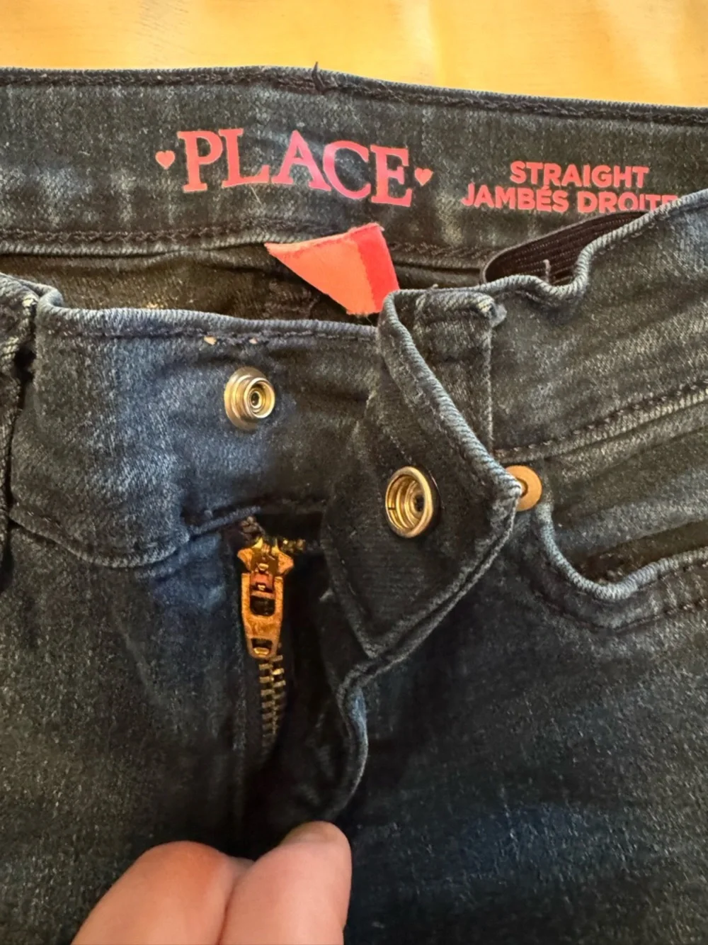 The Children's Place Girls Straight Leg Dark Wash Denim Jeans Size 6